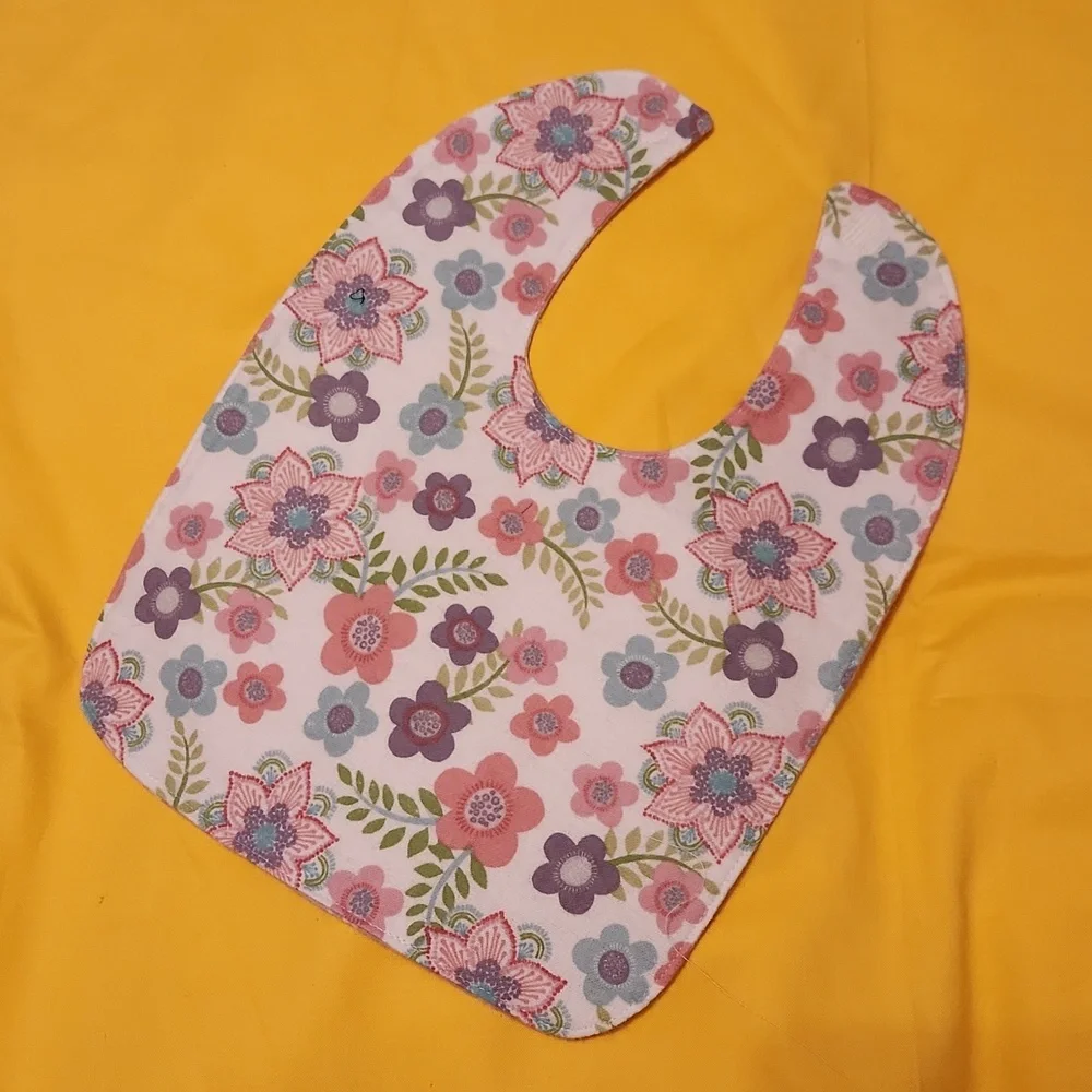 Handmade  Baby Bibs for girls,  set of 3.